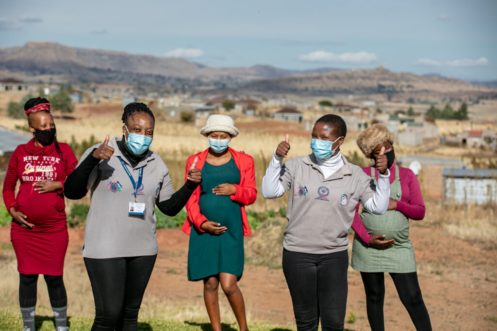 Mentor Mothers and clients in Lesotho.